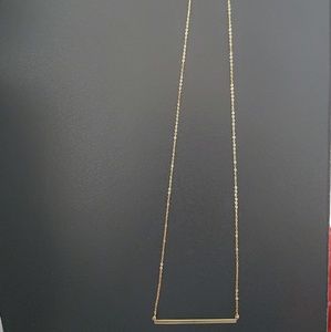 14k yellow gold bar necklace.